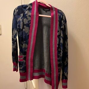 Camo print cardigan